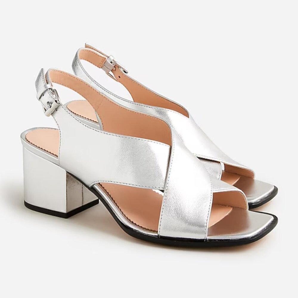 J.Crew Dylan Crisscross Block Heel Sandals - Excellent Condition! SZ 7 1/2